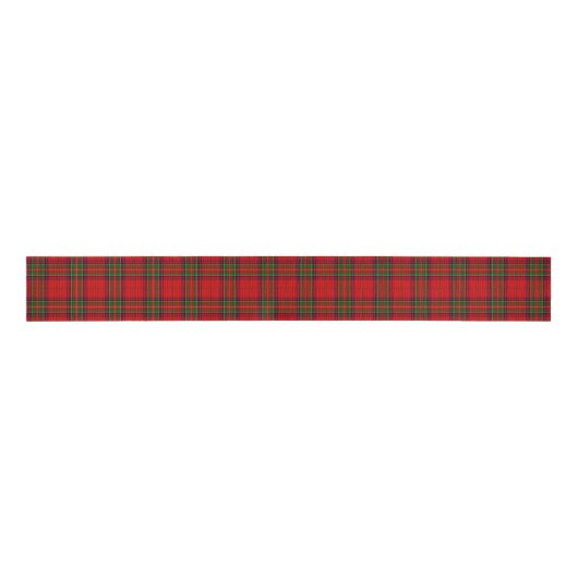 Stewart/Stuart tartan roodgroene pleister Grosgrain Lint (Voorkant)