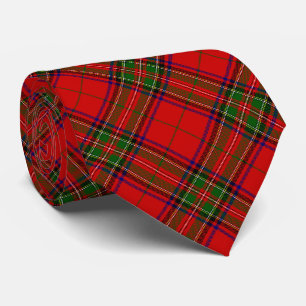 Stewart/Stuart tartan roodgroene pleister Stropdas