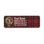 Stewart Tartan & Badge Etiket (Voorkant)