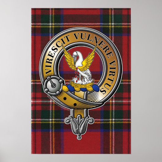 Stewart Tartan & Badge Poster (Voorkant)