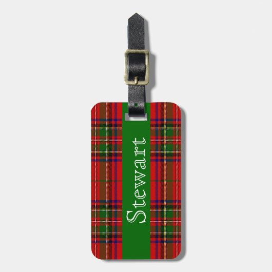 Stewart Tartan Bagagelabel (Voorkant verticaal)