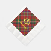 Stewart Tartan & Gold Crowned Thistle Servet (Hoek)