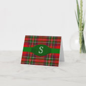 Stewart Tartan Monogram Notecard Notitiekaartje (Voorkant)