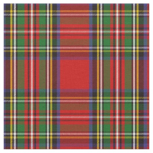 Stewart Tartan Print Stof (Close Up)