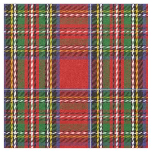Stewart Tartan Print Stof (Close Up)