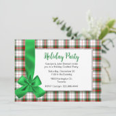 Stewart Tartan Pset Custom Kerstparty Kaart (Staand voorkant)
