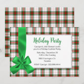 Stewart Tartan Pset Custom Kerstparty Kaart (Voorkant / Achterkant)