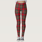 Stewart Tartan Pset Scottish Clan Pset Leggings (Voorkant)