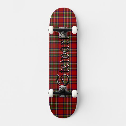 Stewart Tartan Schots geruite patroon Persoonlijk Skateboard (Voorkant)