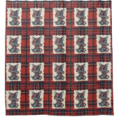 Stewart Tartan  Schotse terrier Douchegordijn (Voorkant)