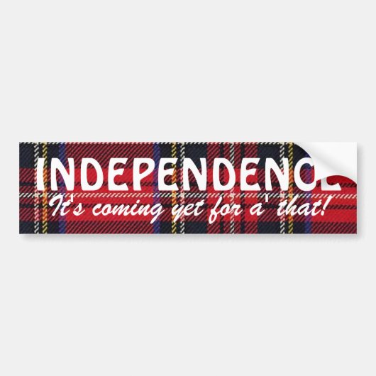 Stewart Tartan Scottish Independence Sticker (Voorkant)