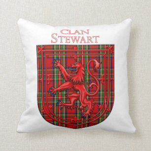 Stewart Tartan Scottish Play Lion Rampant Kussen