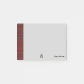 Stewart Tartan & Scottish Thistle Personalized Post-it® Notes (Voorkant)