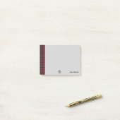 Stewart Tartan & Scottish Thistle Personalized Post-it® Notes (Op bureau)