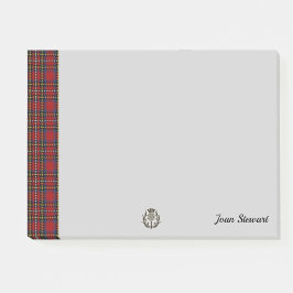 Stewart Tartan & Scottish Thistle Personalized Post-it® Notes