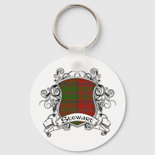 Stewart Tartan Shield Sleutelhanger (Voorkant)