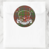 Stewart Tartan Skull Ronde Sticker (Tas)