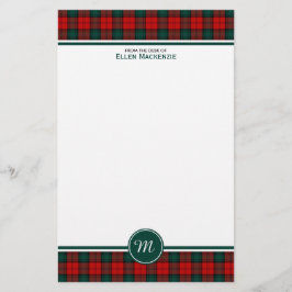 Stewart van Atholl Clan Tartan Monogram Briefpapier