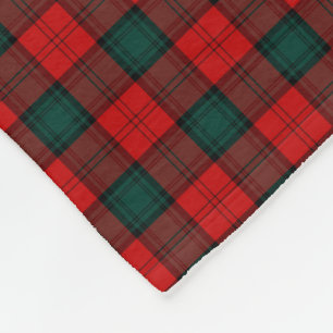 Stewart van Atholl Red en Forest Green Clan Tartan Fleece Deken
