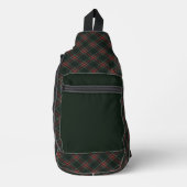 Stewart Zwart Schots Clan Tartan Sling Bag (Voorkant)