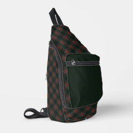 Stewart Zwart Schots Clan Tartan Sling Bag