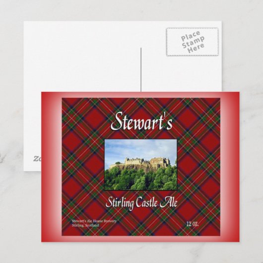 Stewart's Stirling Castle Ale Briefkaart (Voorkant / Achterkant)