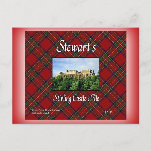 Stewart's Stirling Castle Ale Briefkaart (Voorkant)
