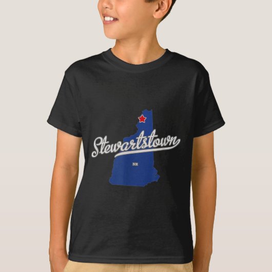 Stewartstown New Hampshire Nh Map  T-shirt (Voorkant)
