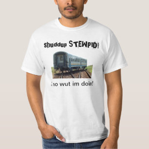 STEWPID. Derailed Train Tee Shirt
