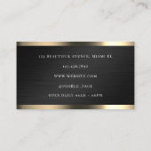 Stextuur van zwarte metalen visitekaartje (Achterkant)