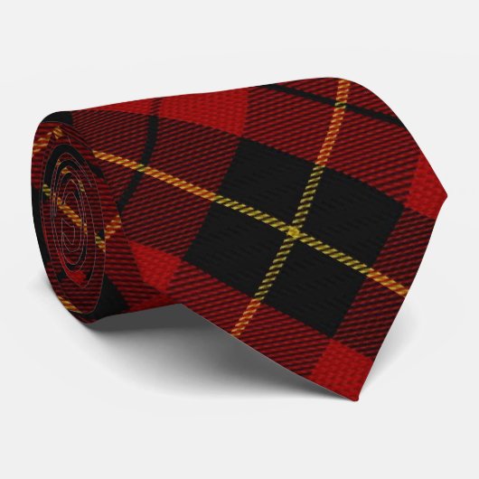 Steyer Presidential Wallace Tartan Scottish Pset Stropdas (Opgerold)