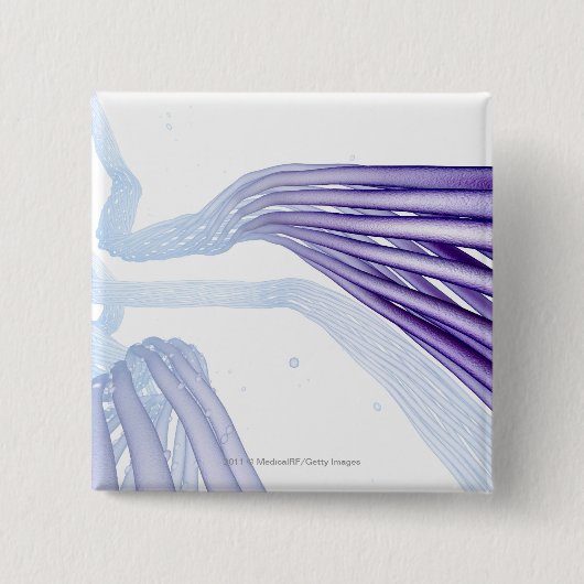 Steylideenvezels Vierkante Button 5,1 Cm (Voorkant)