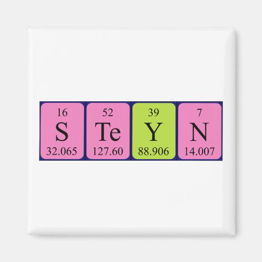 Steyn periodieke lijstnaam magnet (Voorkant)