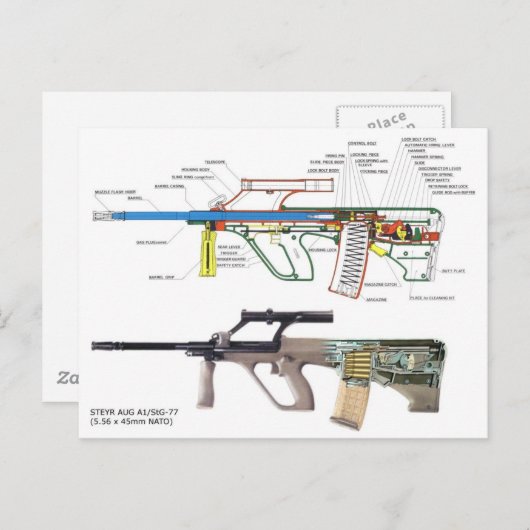 Steyr Aug Briefkaart (Voorkant / Achterkant)