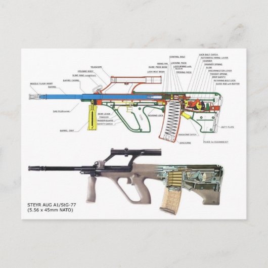 Steyr Aug Briefkaart (Voorkant)