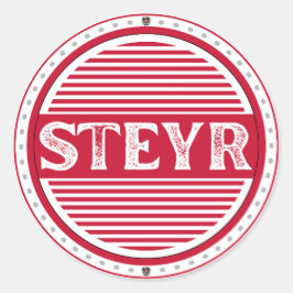 Steyr City Pride Embleem – Oostenrijkse identiteit Ronde Sticker