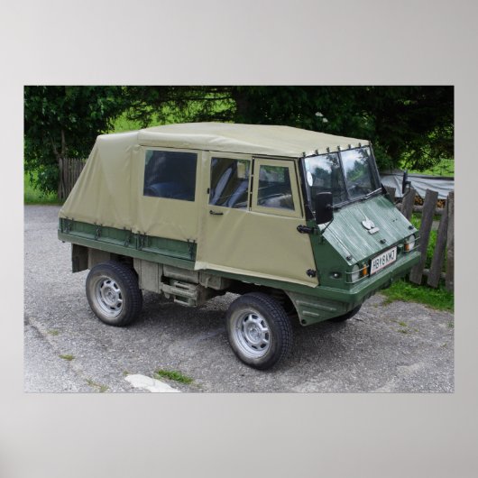 Steyr Puch Haflinger Car Poster (Voorkant)