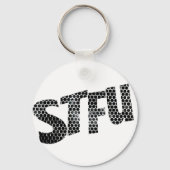 STFU key ring ( Black & White ) Sleutelhanger (Voorkant)
