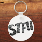 STFU key ring ( Black & White ) Sleutelhanger (Voorkant)