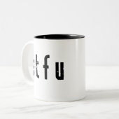 STFU-Mok Tweekleurige Koffiemok (Voorkant links)