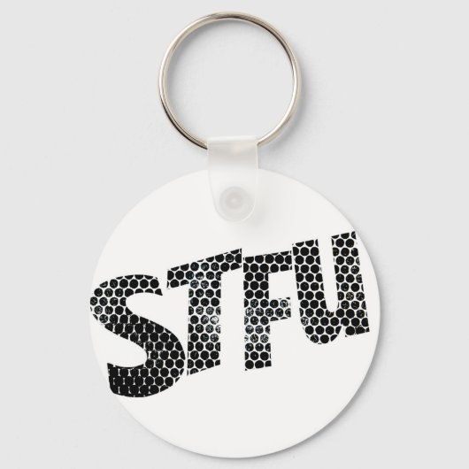 STFU-sleutelhanger ( Zwart & Wit ) Sleutelhanger (Voorkant)