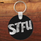 STFU-sleutelhanger ( Zwart & Wit ) Sleutelhanger (Achterkant)