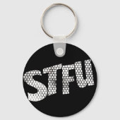 STFU-sleutelhanger ( Zwart & Wit ) Sleutelhanger (Achterkant)