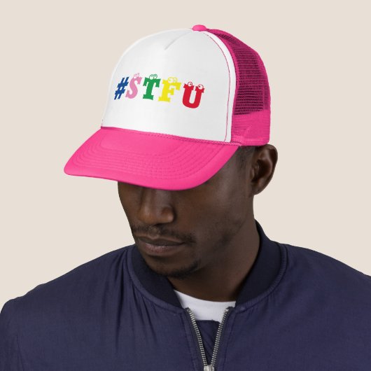 #STFU Trucker Hat Pet (In situ)
