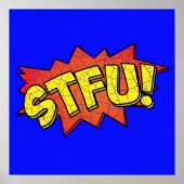 STFU Urban Dictionary Action Bubble Golden Age Com Poster (Voorkant)
