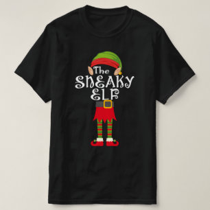 stiaky elf familie die kerstmis met elkaar deelt t-shirt