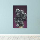 Stibnite kristallen, de belangrijkste erts van Ant Canvas Afdruk (Insitu (Houten vloer))