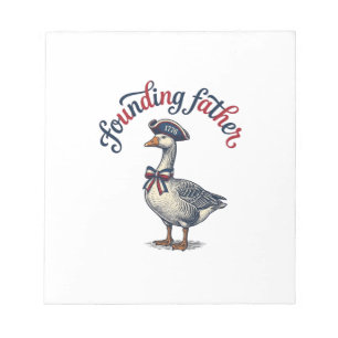 Stichtend Vader Gans Vintage Patriottisch Shirt De Notitieblok