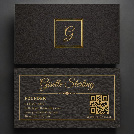Stichters Monogram QR-code Visitekaartje