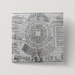 Stichting Hochelaga Vierkante Button 5,1 Cm